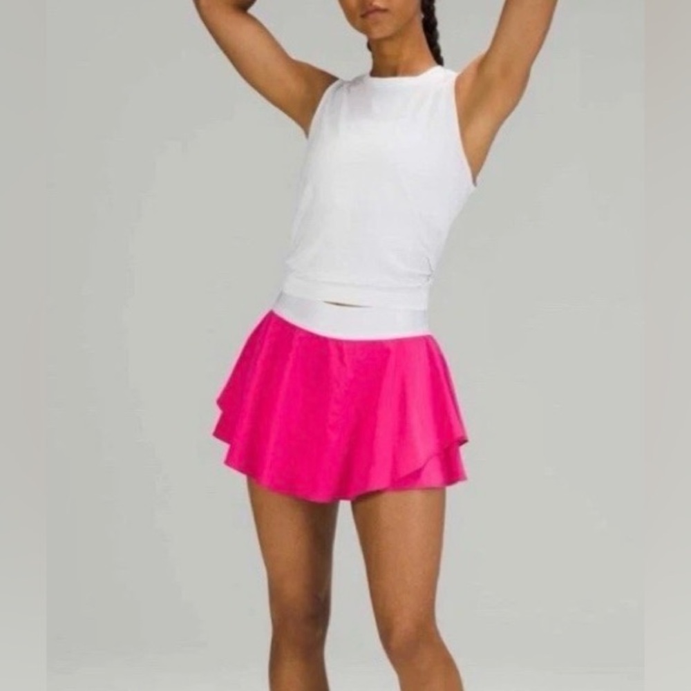 Lululemon Pace Rival Skirt Il Boom Juice Pink Athletic Mini Skirt Shorts Size 8